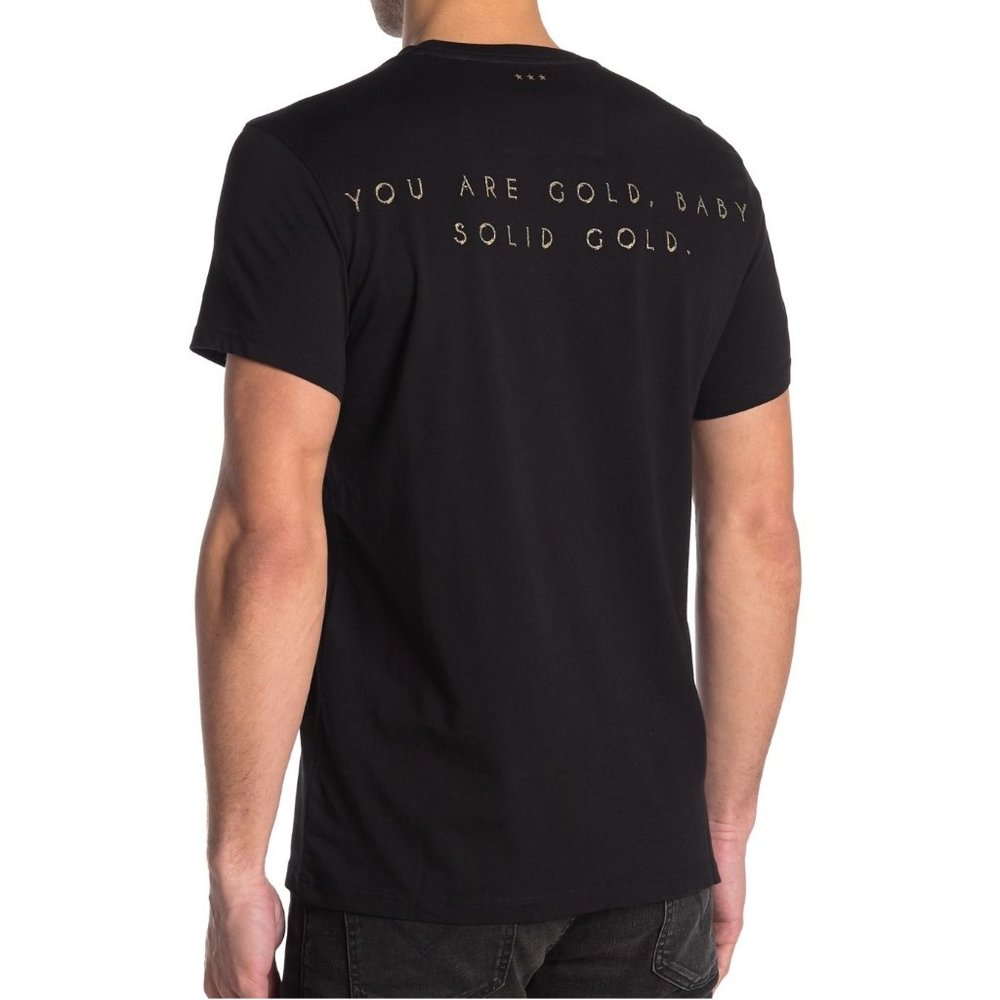 John Varvatos Solid Gold Graphic Crew T-Shirt - Picture 2 of 5